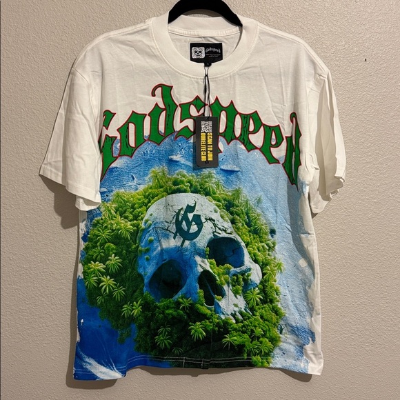 Godspeed Skull Private Island T-shirt - Picture 2 of 9